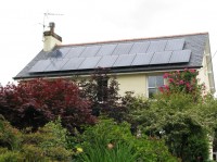 REC panels on a slate cottage