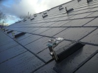 Solar flash for slate roof