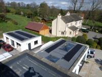 Flat roof solar PV installation